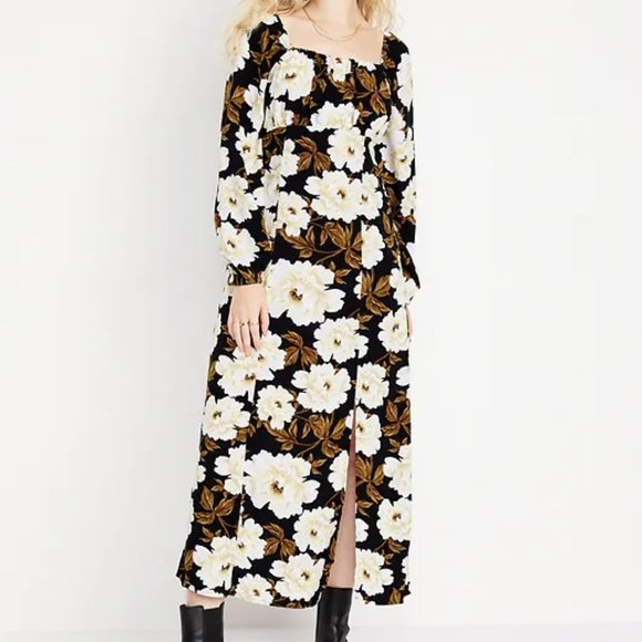 Old Navy Waist-Defined Square-Neck Maxi Dress/ NWT/ Small - Picture 1 of 13